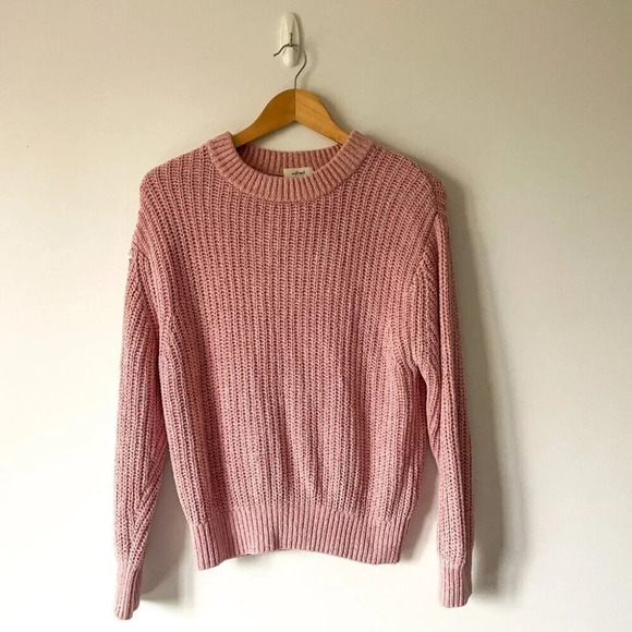 Aritzia Wilfred Essential Chenille Sweater Light Pink Size XS - Picture 3 of 8